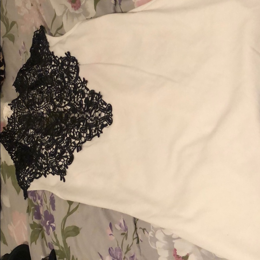 White and black dress